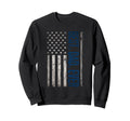 Best Dad Ever Us American Flag Sweatshirt - Casual Everyday Wear Men Women - T-Shirt, Sweatshirt, Hoodie