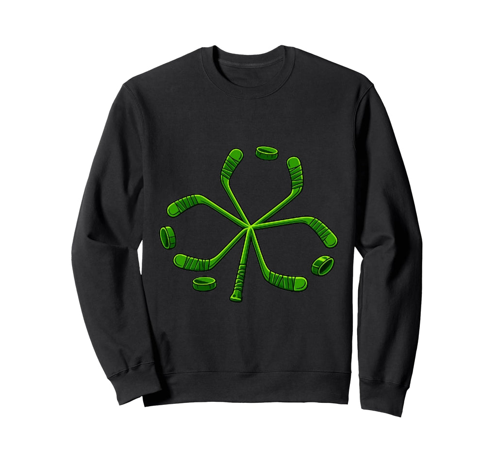 St Patricks Day Shamrock Hockey St Sweatshirt - Novelty Apparel Men Women - T-Shirt, Sweatshirt, Hoodie