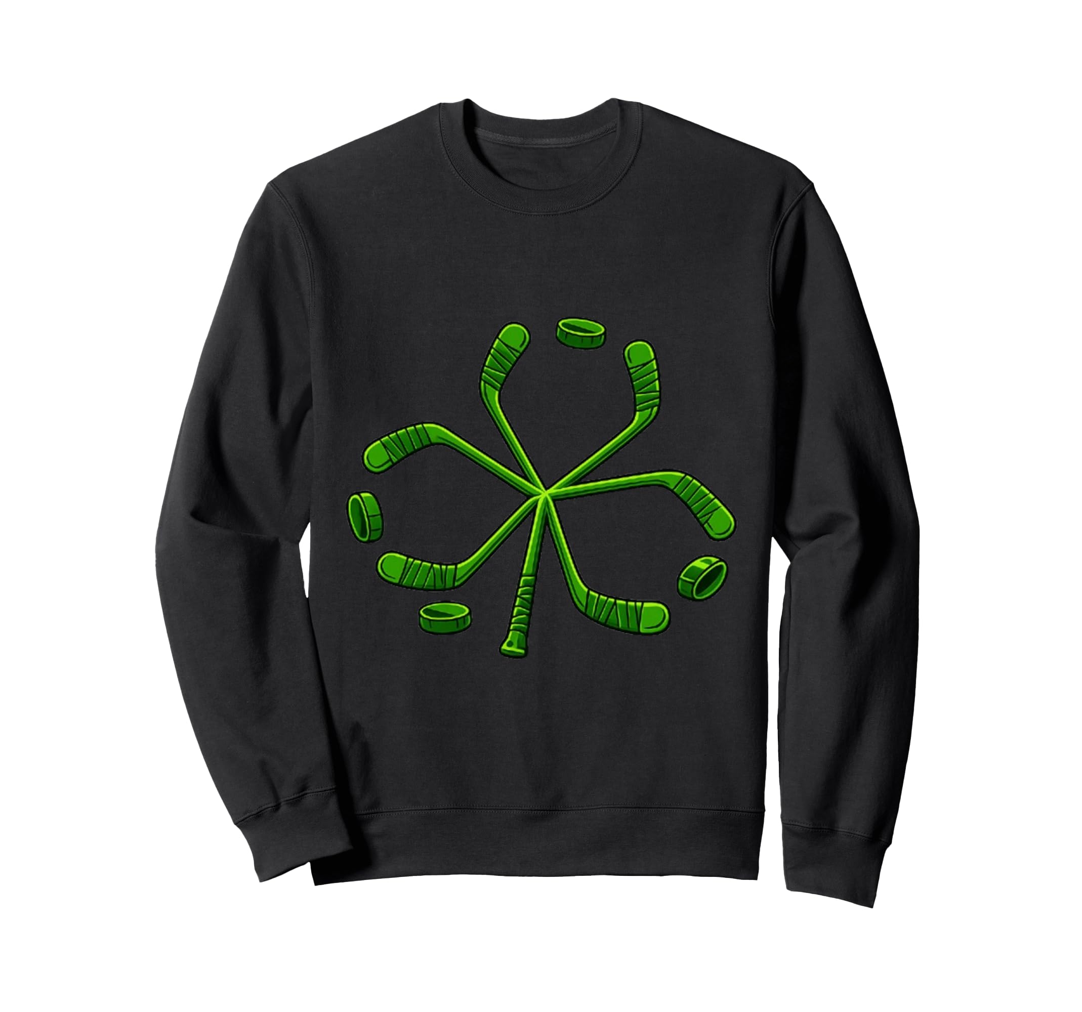 St Patricks Day Shamrock Hockey St Sweatshirt - Novelty Apparel Men Women - T-Shirt, Sweatshirt, Hoodie