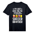 Here Snacks Soccer Brother Soccer T-Shirt - Minimalist Print for Adults - T-Shirt, Sweatshirt, Hoodie
