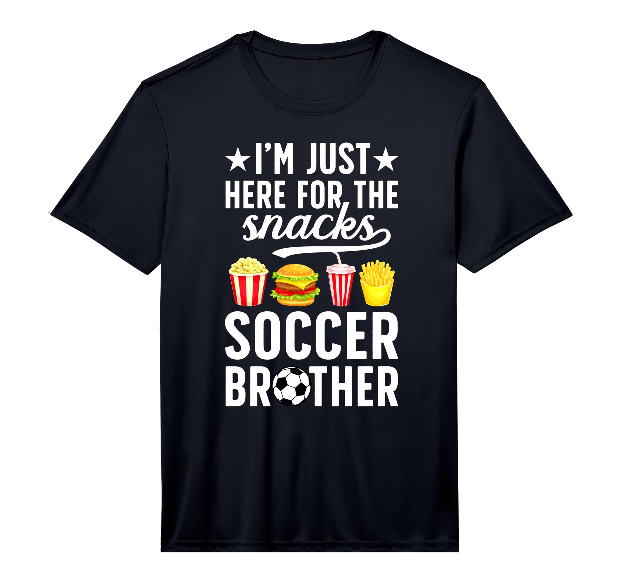 Here Snacks Soccer Brother Soccer T-Shirt - Minimalist Print for Adults - T-Shirt, Sweatshirt, Hoodie