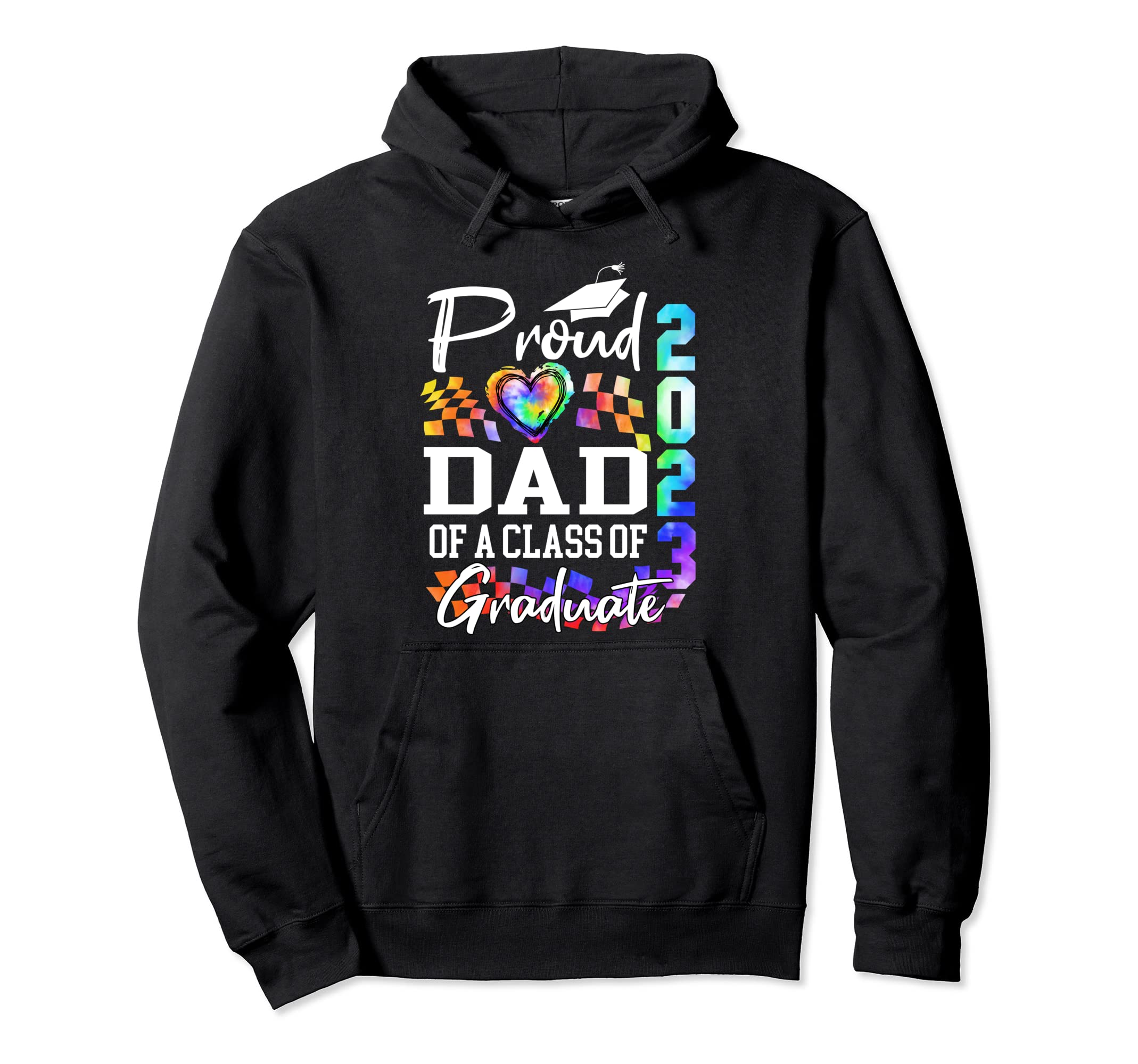 Proud Dad Class 2023 Graduate Senior Hoodie - Custom Art Print Men Women - T-Shirt, Sweatshirt, Hoodie