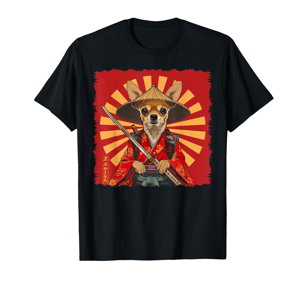 Chihuahua Dog Japanese Art Samurai T-Shirt - Streetwear Style for Adults - T-Shirt, Sweatshirt, Hoodie