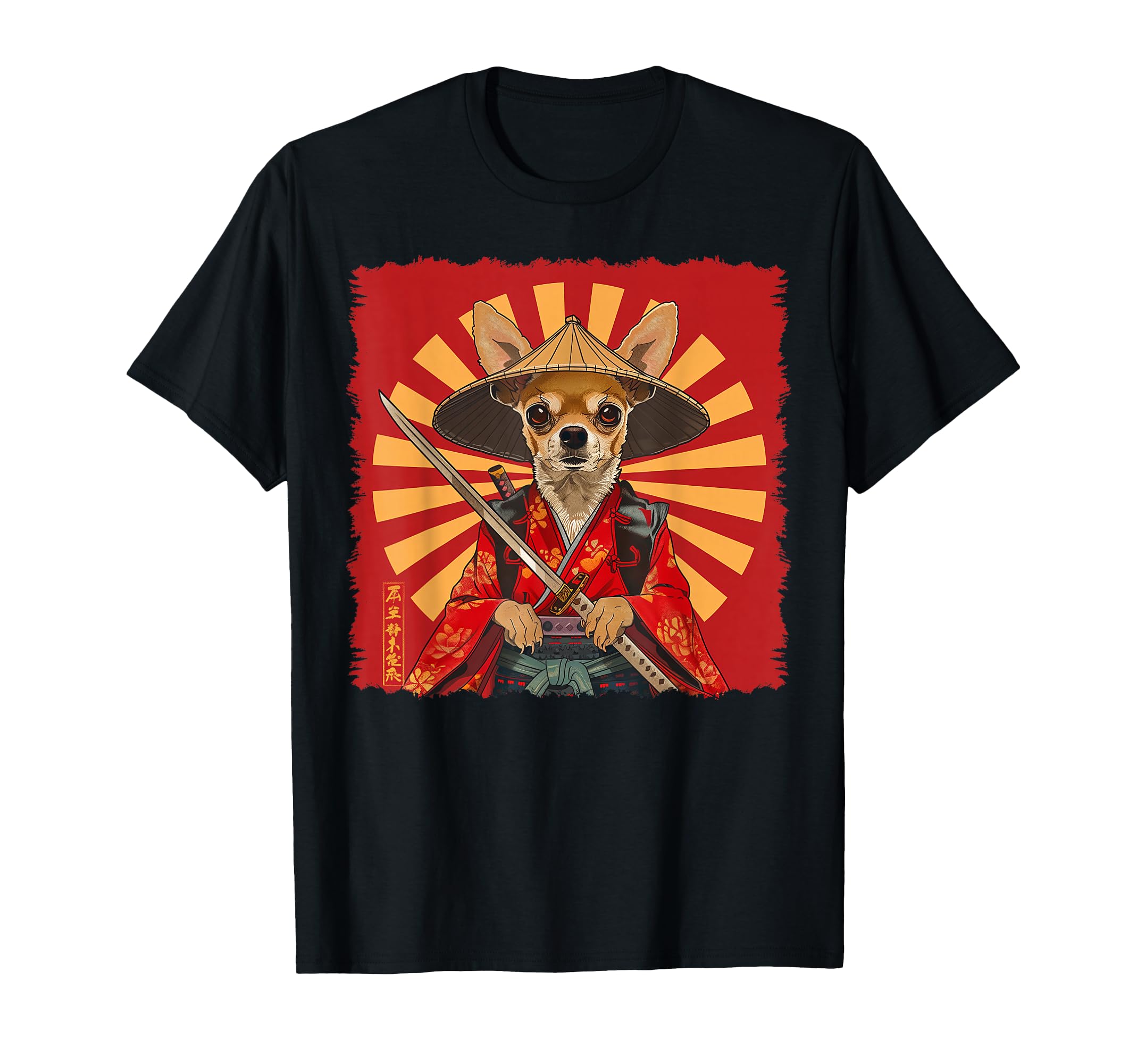 Chihuahua Dog Japanese Art Samurai T-Shirt - Streetwear Style for Adults - T-Shirt, Sweatshirt, Hoodie