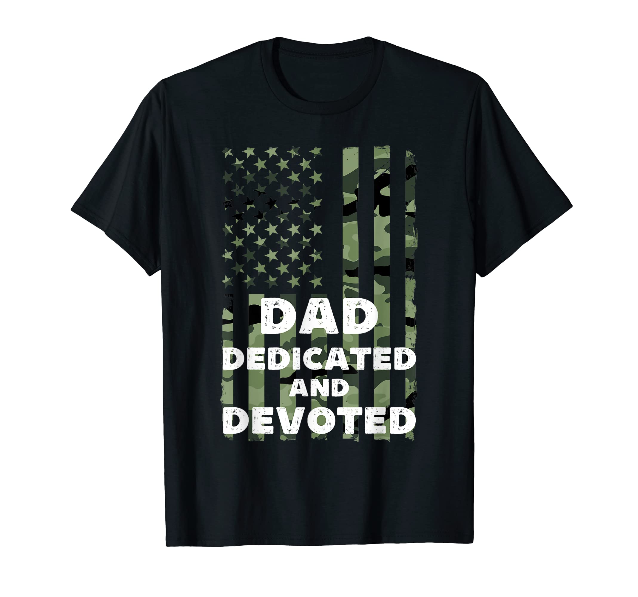 Dad Dedicated And Devoted Fathers Day T-Shirt - Custom Art Print Unisex - T-Shirt, Sweatshirt, Hoodie