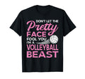 Funny Volleyball Pretty Face T-Shirt - Minimalist Print Unisex - T-Shirt, Sweatshirt, Hoodie