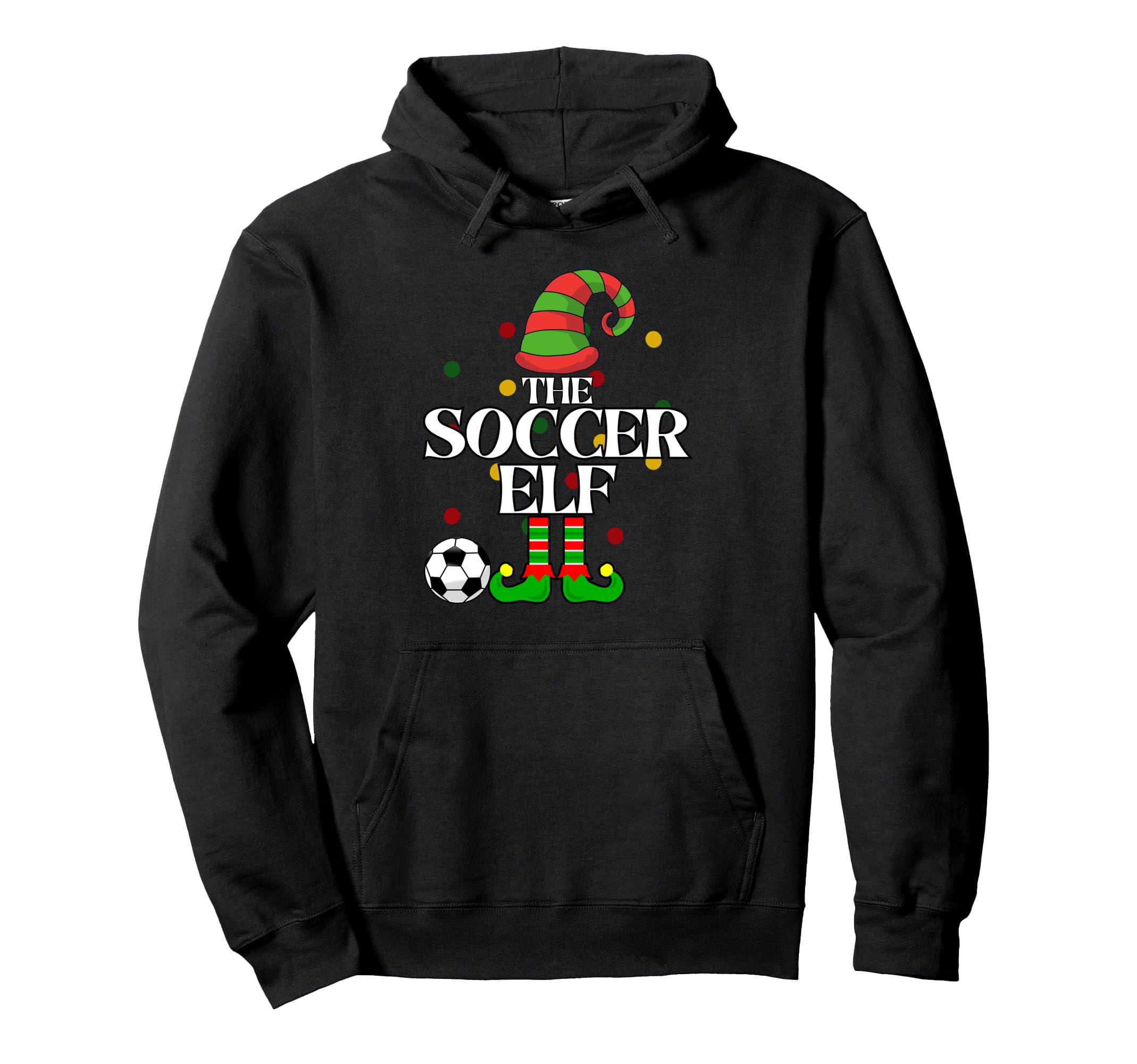 Soccer Elf Family Matching Squad Santa Hoodie - Novelty Apparel Men Women - T-Shirt, Sweatshirt, Hoodie