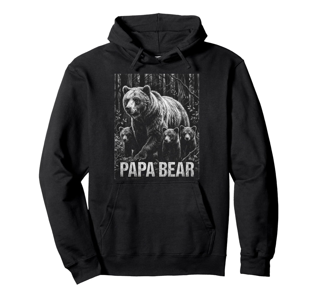 Papa Bear Family Matching Dad Hoodie - Casual Everyday Wear Unisex - T-Shirt, Sweatshirt, Hoodie