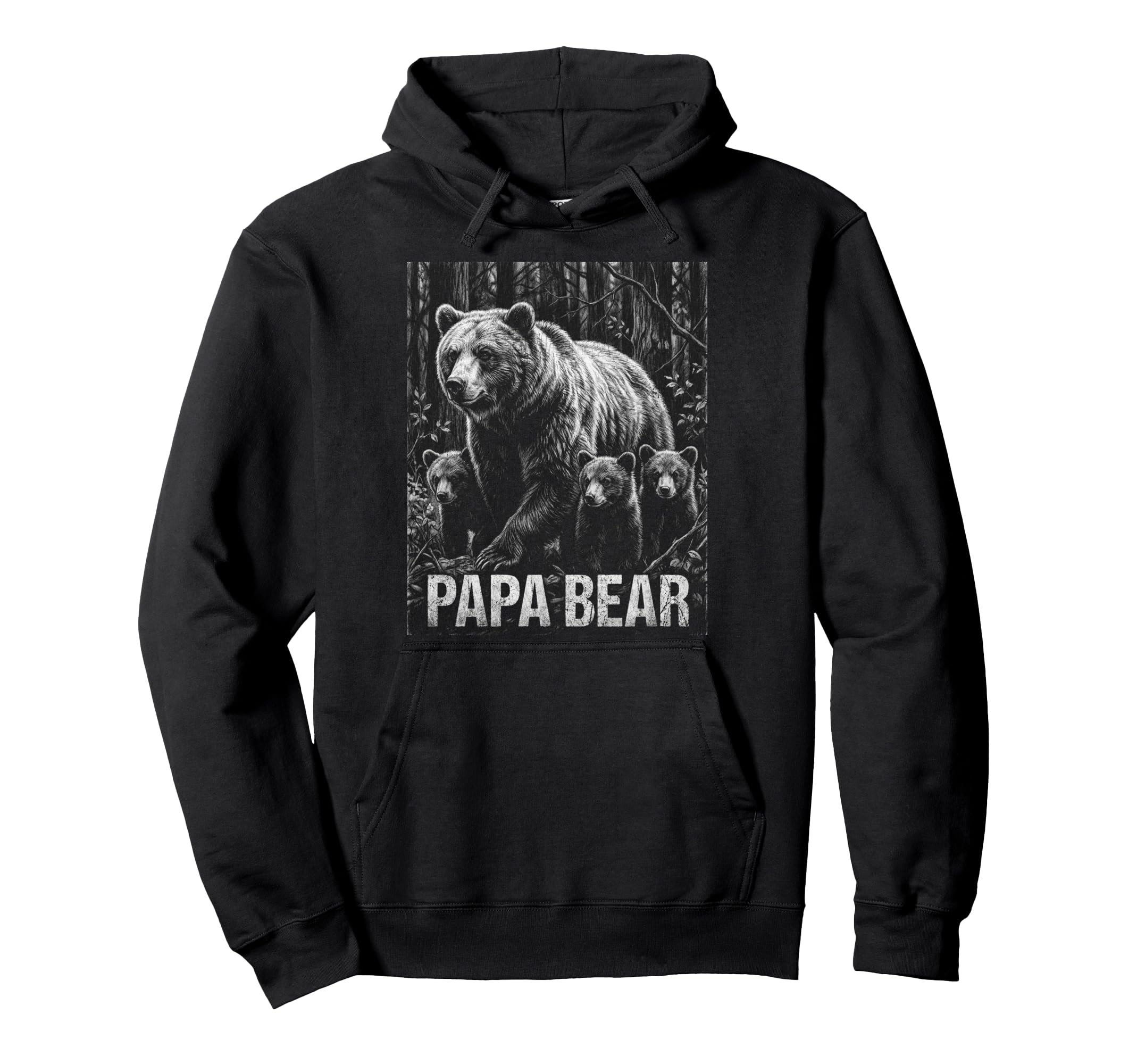 Papa Bear Family Matching Dad Hoodie - Casual Everyday Wear Unisex - T-Shirt, Sweatshirt, Hoodie