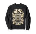 Biker 1970 Ride Birthday Sweatshirt - Minimalist Print for Adults - T-Shirt, Sweatshirt, Hoodie
