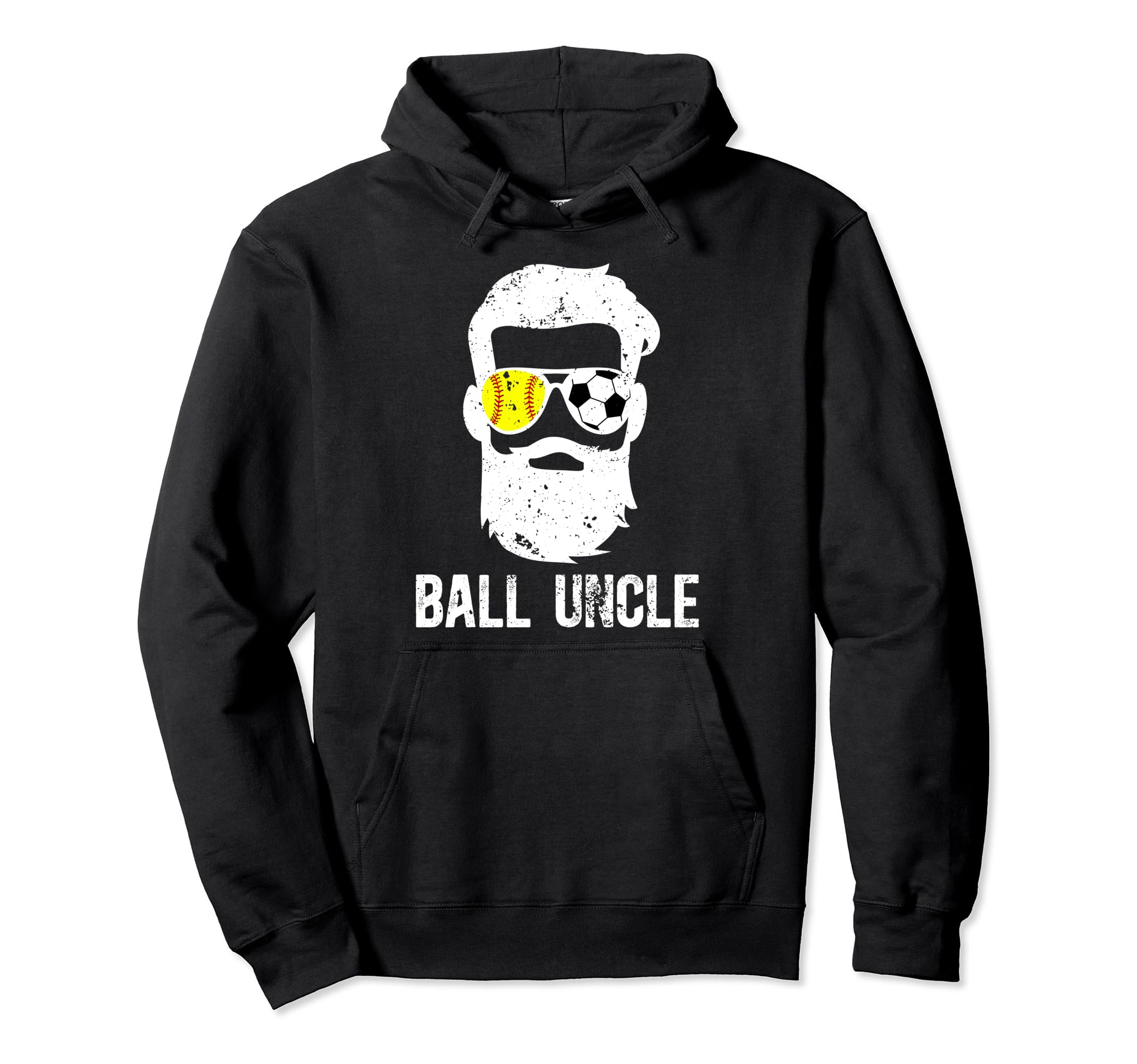 Ball Uncle Proud Soccer Softball Uncle Hoodie - Graphic Print Men Women - T-Shirt, Sweatshirt, Hoodie