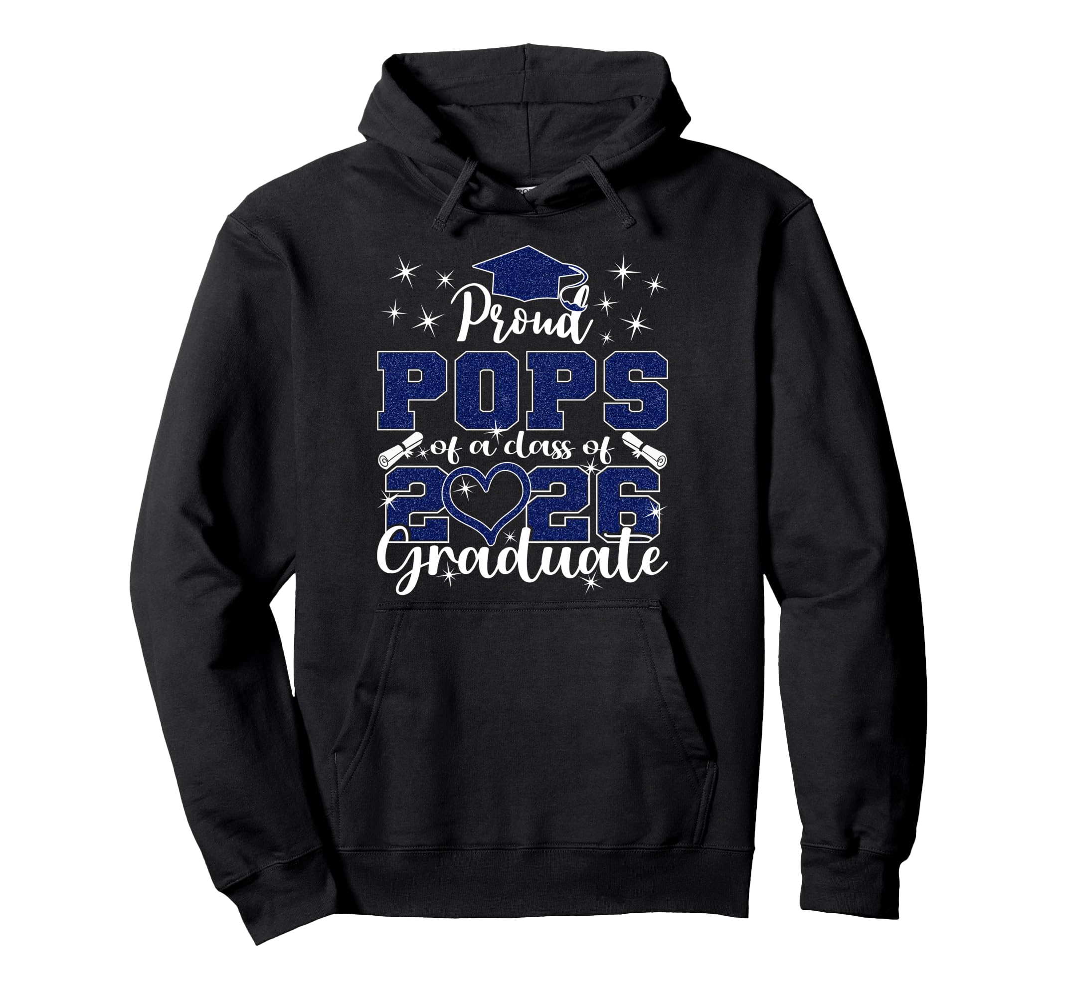 Super Proud Pops 2026 Graduate Senior Hoodie - Custom Art Print for Adults - T-Shirt, Sweatshirt, Hoodie