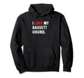 I Love My Bassett Hound Heart Funny Dog Hoodie - Fun Novelty Design Unisex - T-Shirt, Sweatshirt, Hoodie