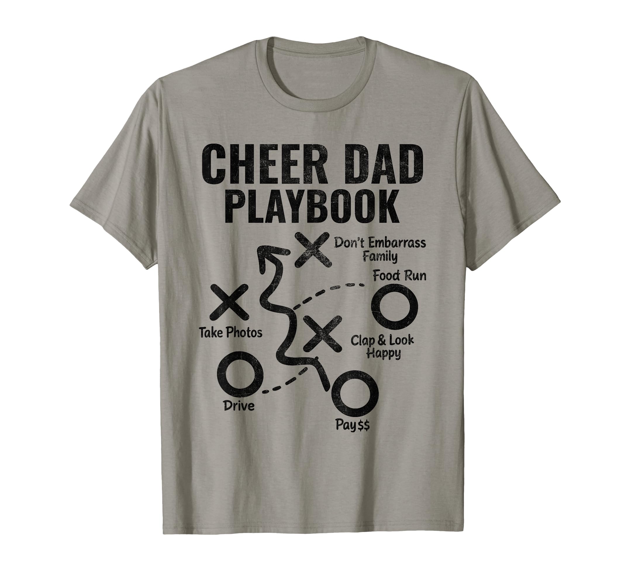Cheer Dad Playbook Funny Proud T-Shirt - Casual Everyday Wear Unisex - T-Shirt, Sweatshirt, Hoodie