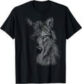 Wolf Scribble Head Art Face Sketch for Lover Wolves - Adult & Kids T-Shirts, Sweatshirts & Hoodies apparel design preview 1