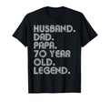 Husband Dad Papa 70 Year Old Legend Dad T-Shirt - Trendy Graphic Unisex - T-Shirt, Sweatshirt, Hoodie
