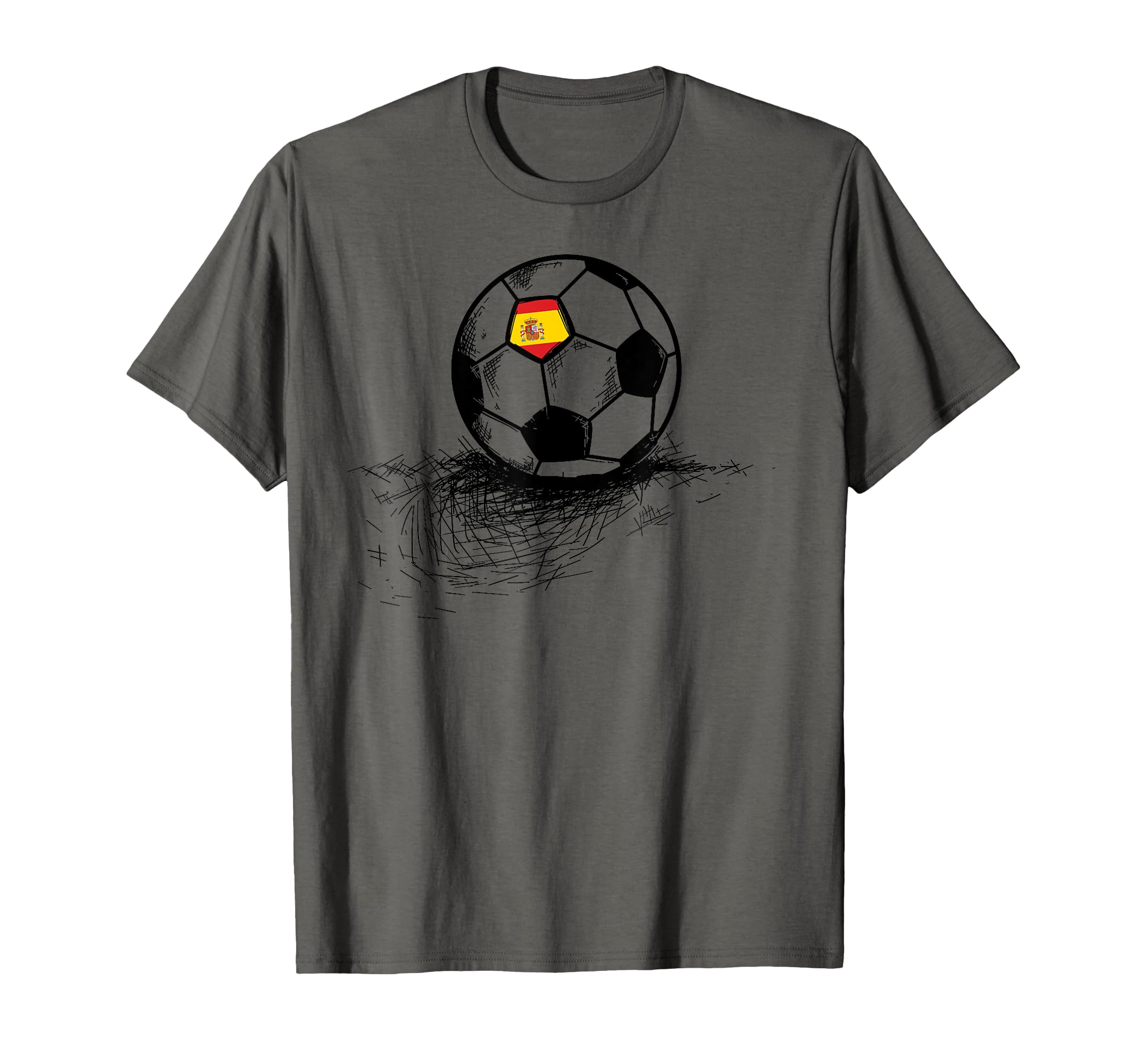 Spain Soccer Ball Flag Spanish T-Shirt - Novelty Apparel for Adults - T-Shirt, Sweatshirt, Hoodie