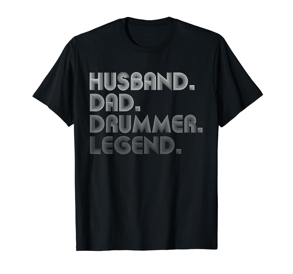Husband Dad Drummer Funny Drum T-Shirt - Minimalist Print for Adults - T-Shirt, Sweatshirt, Hoodie