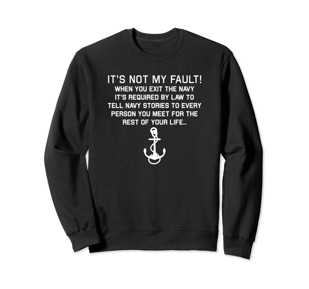 Navy Stories Dad Sailor Jokes Naval Sweatshirt - Minimalist Print Unisex - T-Shirt, Sweatshirt, Hoodie