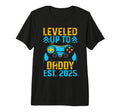 I Leveled Up To Daddy 2025 Gamer T-Shirt - Aesthetic Graphic for Adults - T-Shirt, Sweatshirt, Hoodie