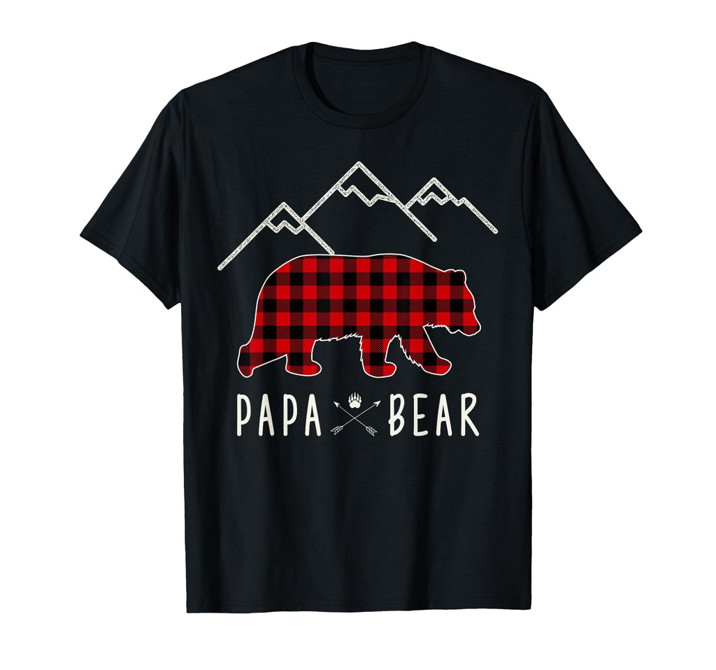Mama Bear Gift Buffalo Plaid Papa T-Shirt - Aesthetic Graphic for Adults - T-Shirt, Sweatshirt, Hoodie