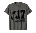 17 Years Being Awesome Soccer 17Th Birthday T-Shirt - Graphic Print Unisex - T-Shirt, Sweatshirt, Hoodie
