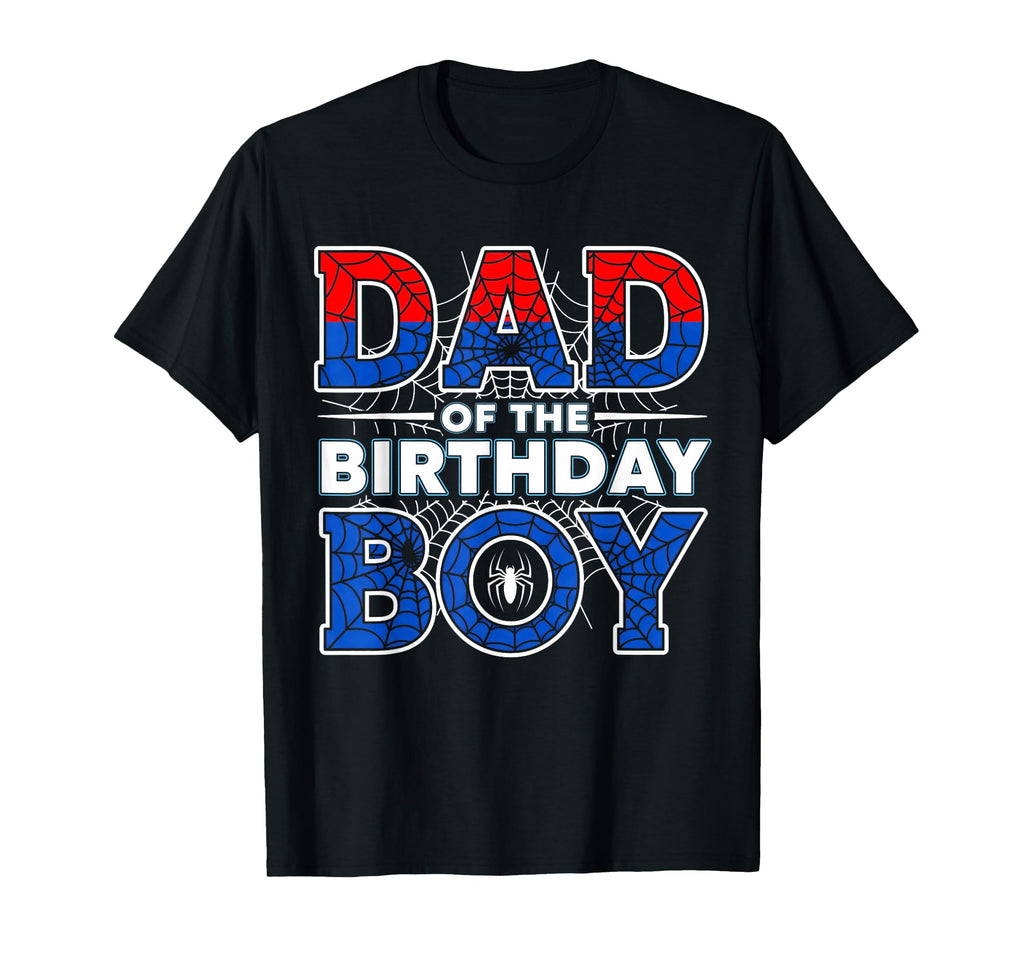 Dad Birthday Spider Web Birthday Party T-Shirt - Trendy Graphic for Adults - T-Shirt, Sweatshirt, Hoodie