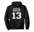 Number 13 Custom Proud Soccer Futbol Hoodie - Unique Graphic Men Women - T-Shirt, Sweatshirt, Hoodie