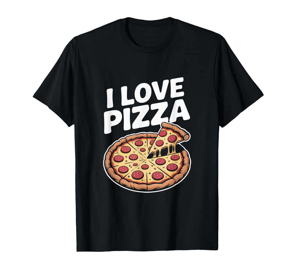 I Love Pizza Delicious Pepperoni Slice T-Shirt - Aesthetic Graphic Unisex - T-Shirt, Sweatshirt, Hoodie