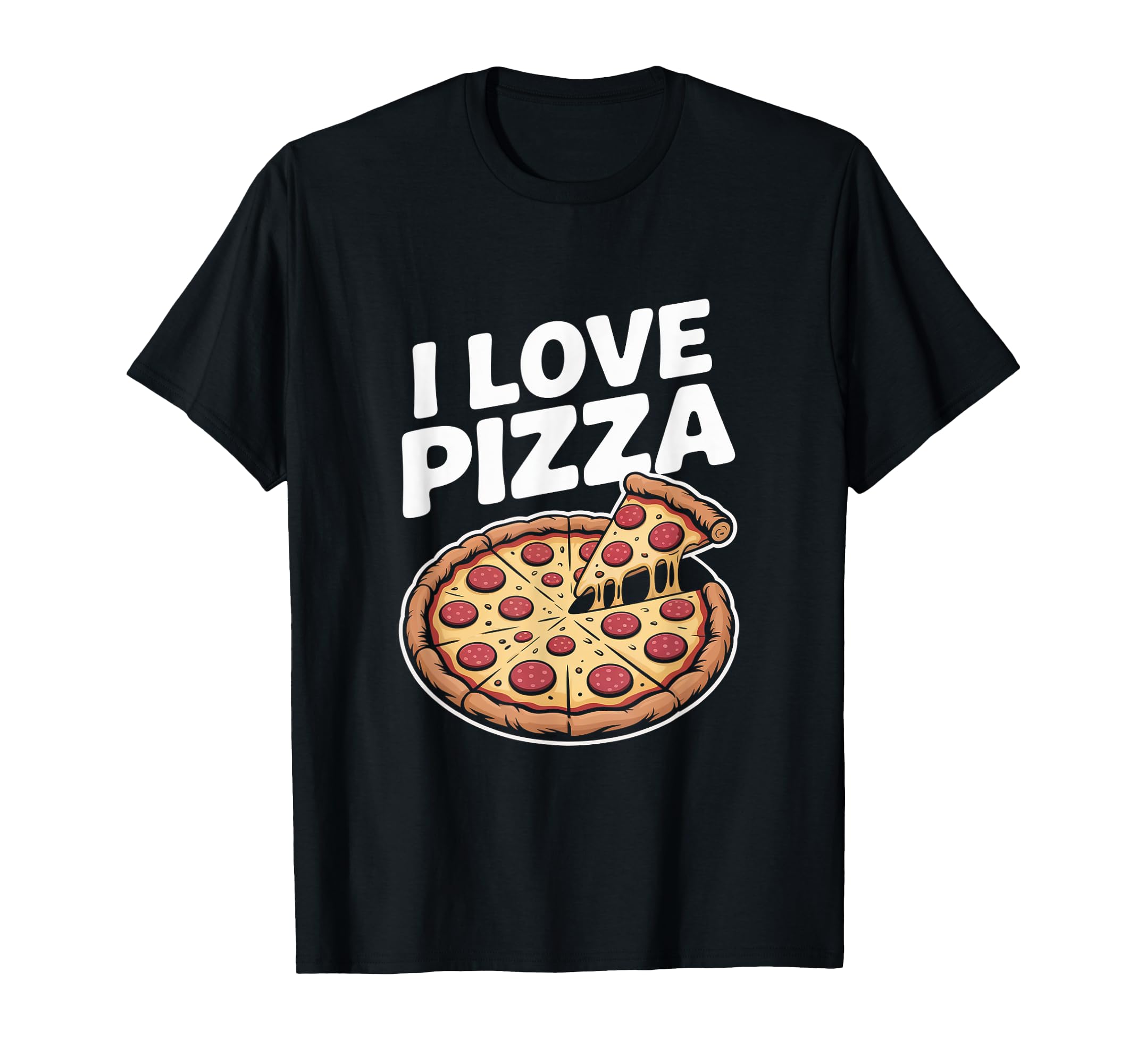 I Love Pizza Delicious Pepperoni Slice T-Shirt - Aesthetic Graphic Unisex - T-Shirt, Sweatshirt, Hoodie