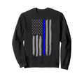 Thin Blue Line Police Support Usa Sweatshirt - Unique Graphic Men Women - T-Shirt, Sweatshirt, Hoodie