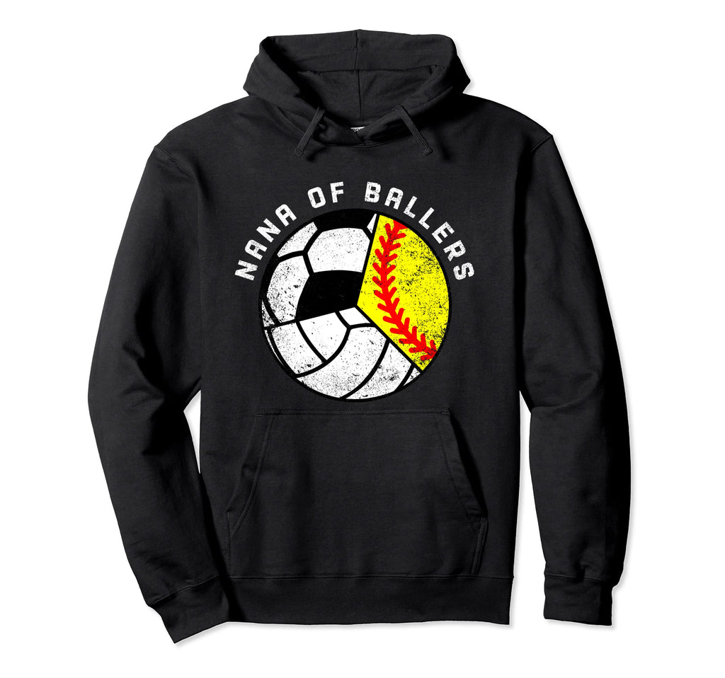 Nana Ballers Funny Softball Volleyball Hoodie - Unique Graphic Men Women - T-Shirt, Sweatshirt, Hoodie