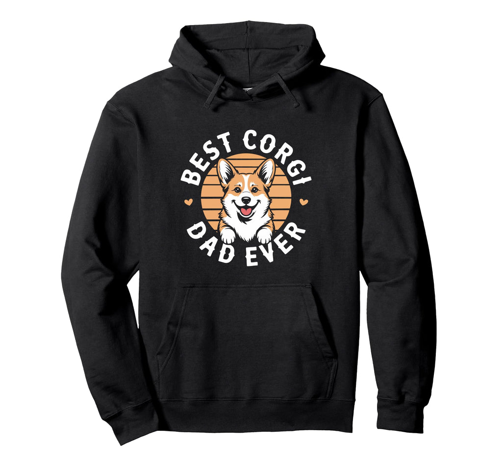 Best Corgi Dad Ever Daddy Dog Lover Hoodie - Unique Graphic for Adults - T-Shirt, Sweatshirt, Hoodie