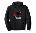 Funny Red Plaid Papa Bear Ugly Hoodie - Aesthetic Graphic for Adults - T-Shirt, Sweatshirt, Hoodie