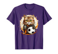 Pretty Soccer Cat Face And Costume T-Shirt - Streetwear Style Men Women - T-Shirt, Sweatshirt, Hoodie