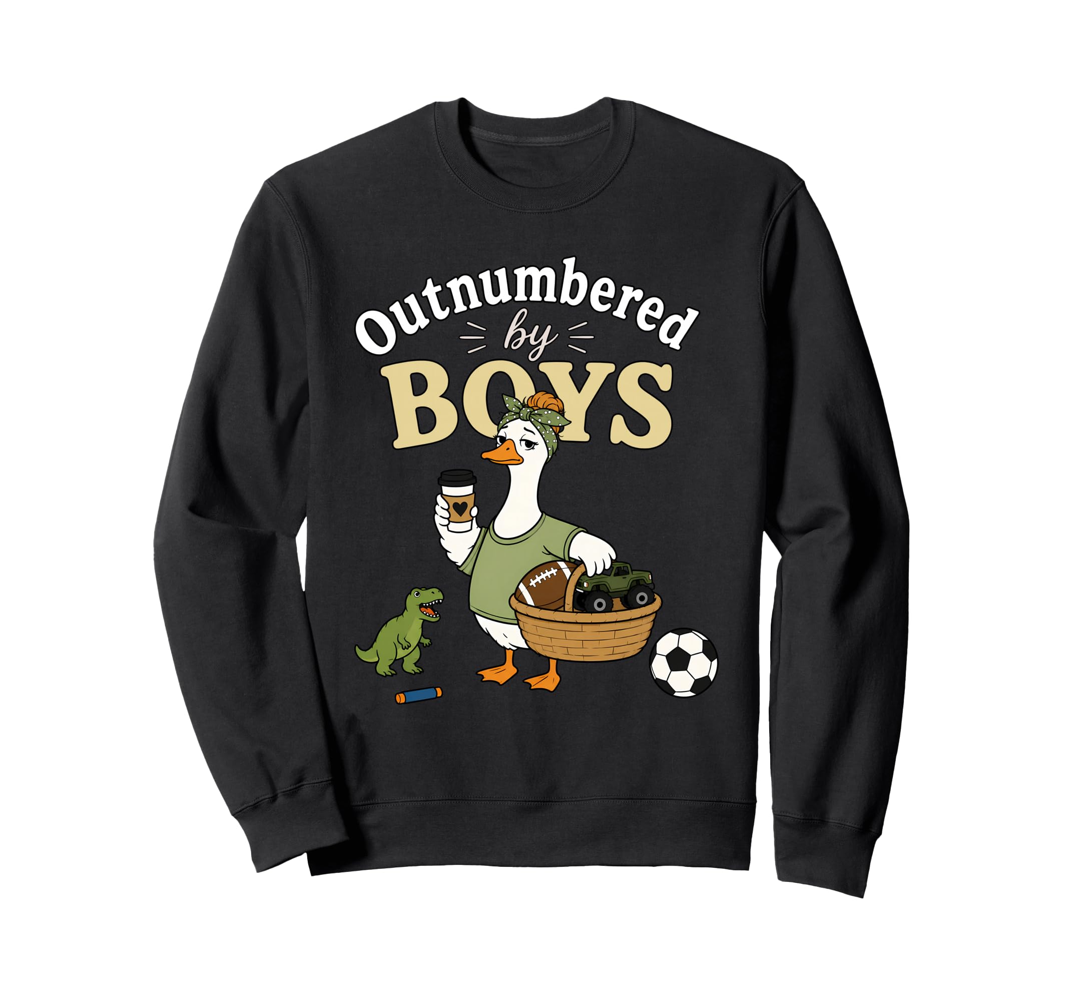Outnumbered Funny Mom Soccer Sweatshirt - Custom Art Print Men Women - T-Shirt, Sweatshirt, Hoodie
