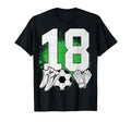 18 Years Old Soccer Player 18Th T-Shirt - Unique Graphic Men Women - T-Shirt, Sweatshirt, Hoodie