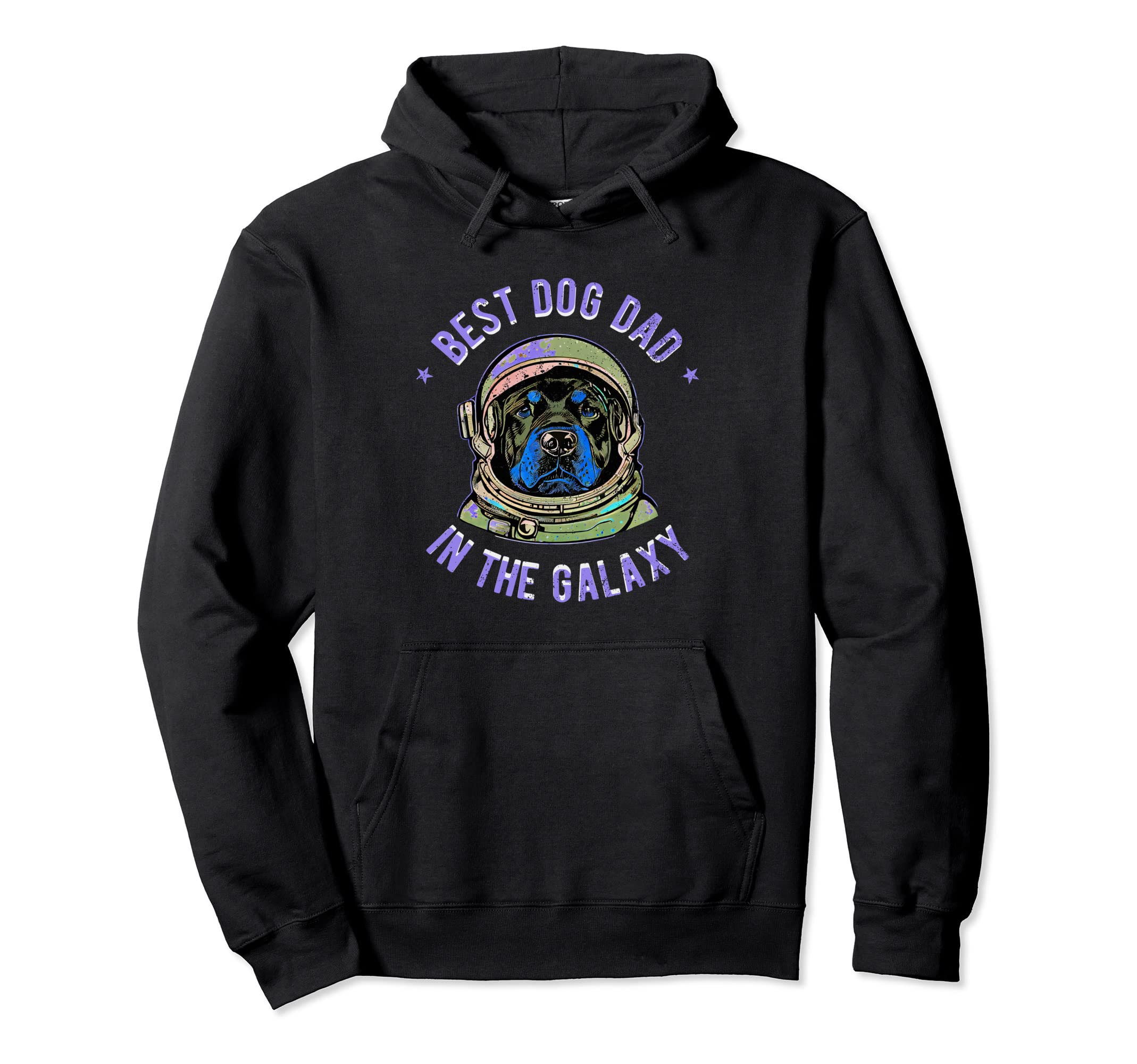 Best Rottweiler Dog Dad Galaxy Hoodie - Custom Art Print for Adults - T-Shirt, Sweatshirt, Hoodie