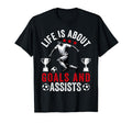 Lifes About Goals And Assists Soccer T-Shirt - Graphic Print Men Women - T-Shirt, Sweatshirt, Hoodie