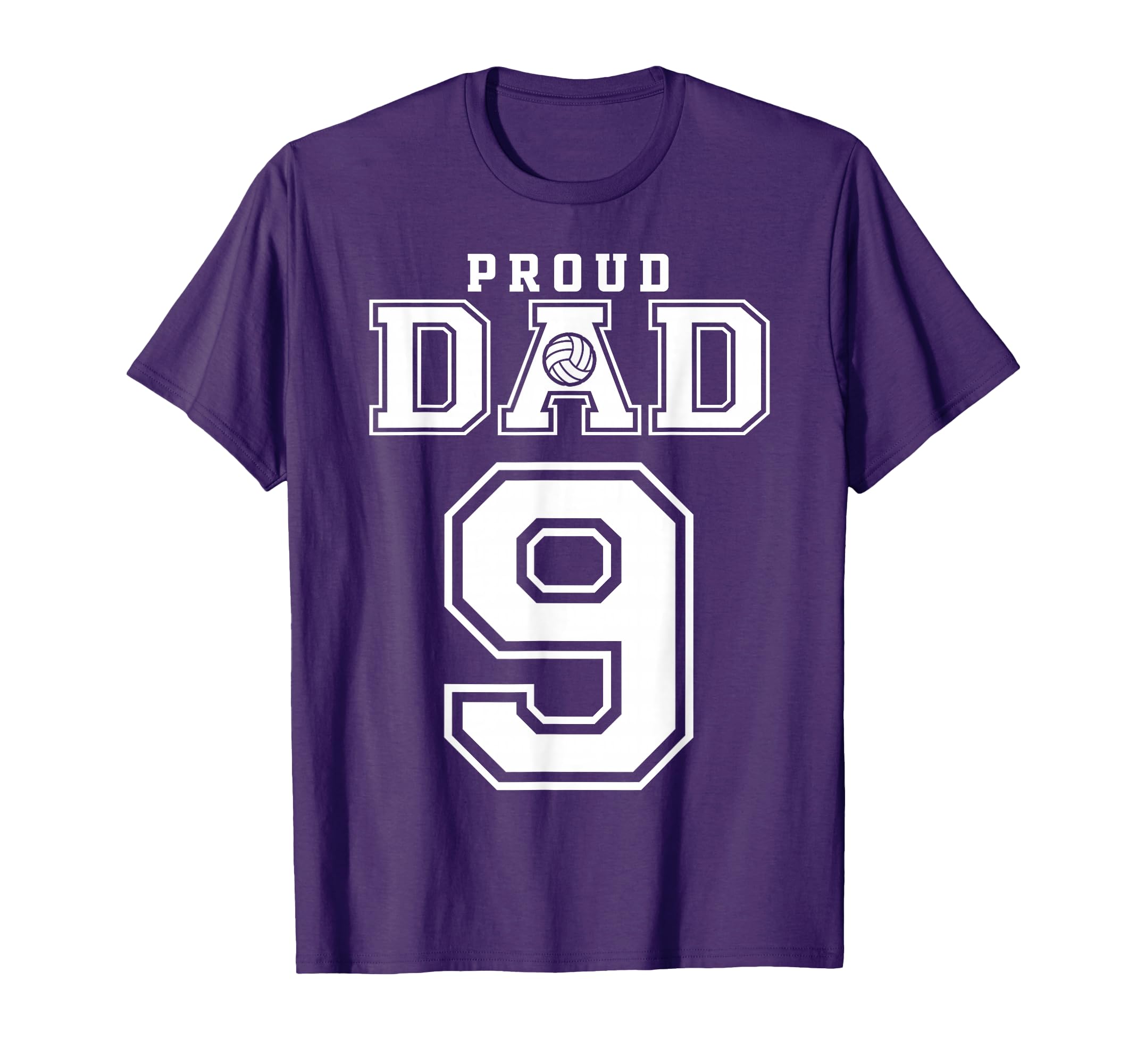 Custom Proud Volleyball Dad Number 9 T-Shirt - Streetwear Style for Adults - T-Shirt, Sweatshirt, Hoodie