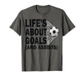 Soccer Lifes About Goals Soccer T-Shirt - Aesthetic Graphic Men Women - T-Shirt, Sweatshirt, Hoodie