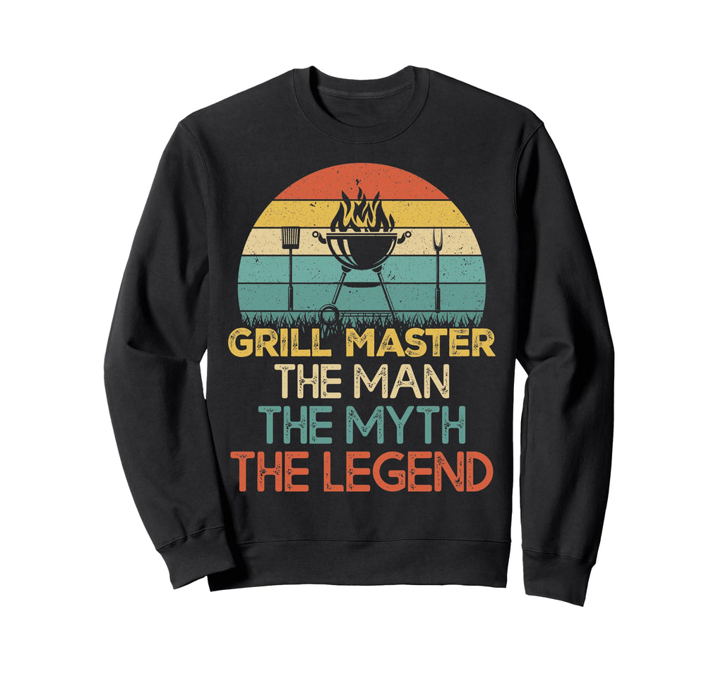 Funny Bbq Dad Grill Master Myth Sweatshirt - Trendy Graphic for Adults - T-Shirt, Sweatshirt, Hoodie