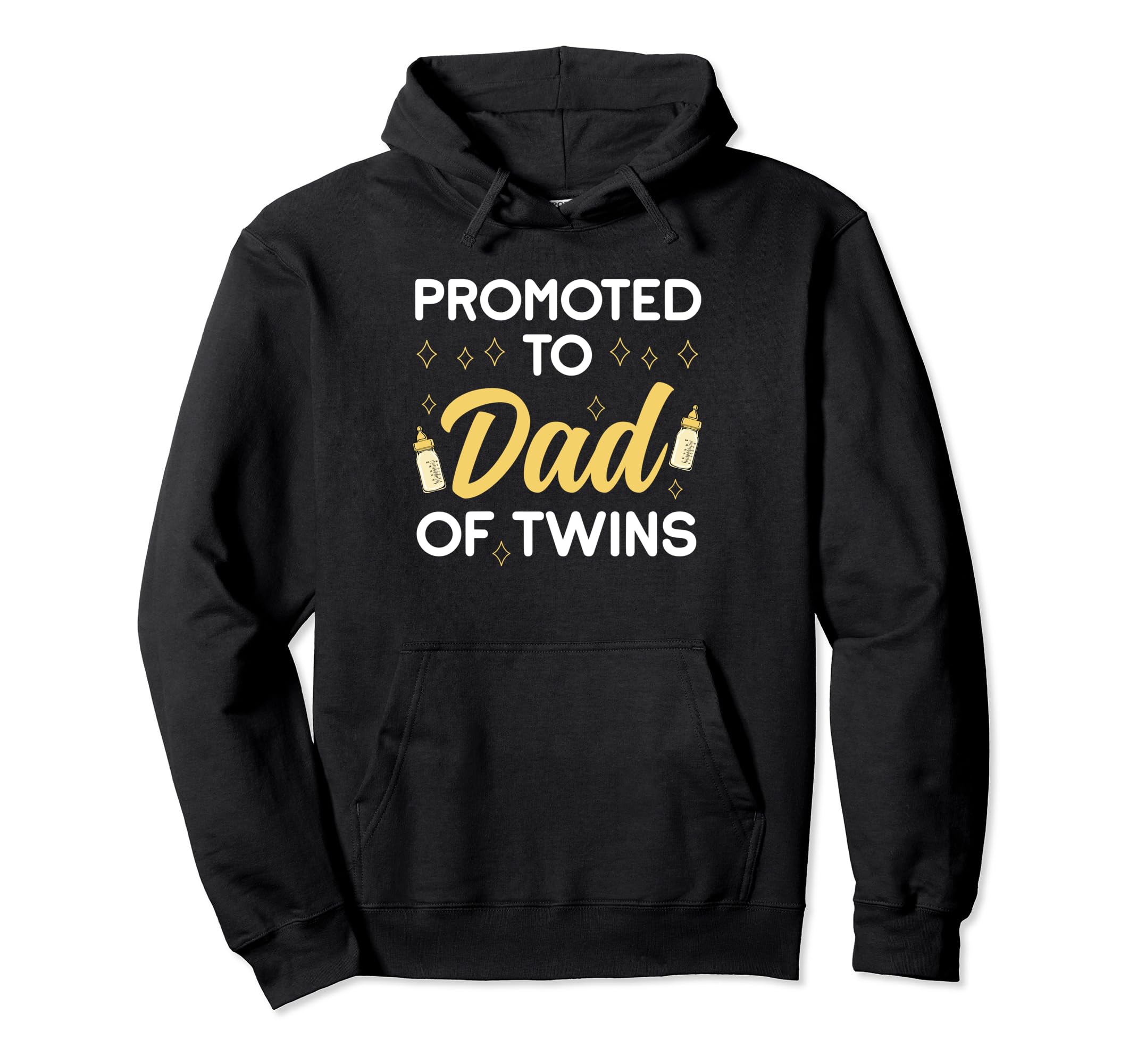 Twin Dad Father Two Promoted To Dad Twins Hoodie - Minimalist Print Unisex - T-Shirt, Sweatshirt, Hoodie
