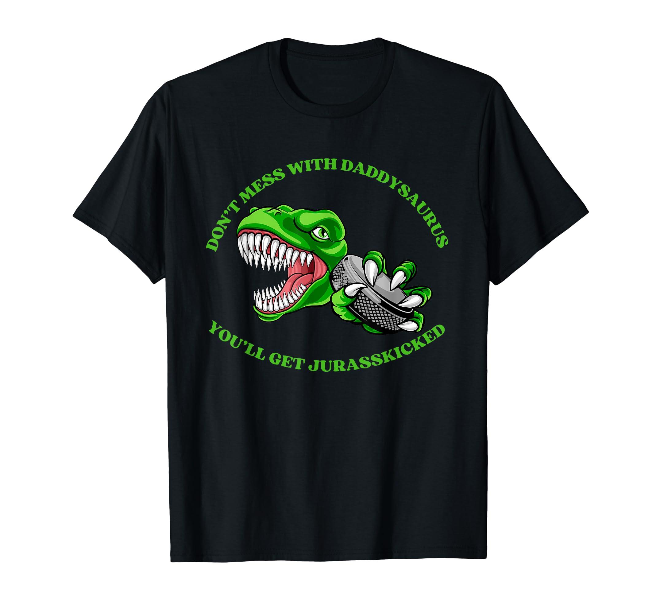 Ice Hockey Father Day Dinosaur T-Shirt - Streetwear Style for Adults - T-Shirt, Sweatshirt, Hoodie