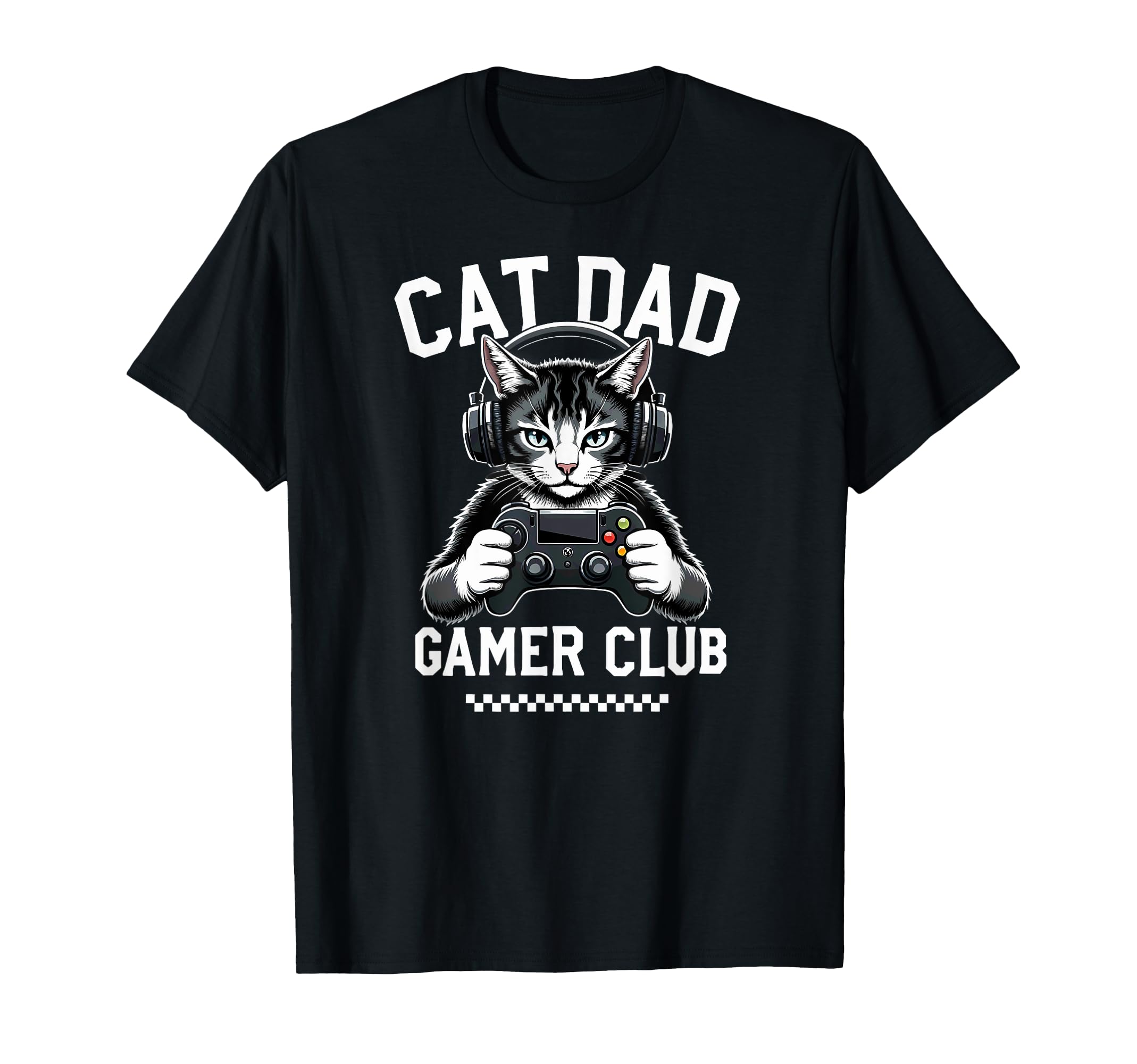 Video Gaming Cat Player Daddy Fathers Hoodie - Aesthetic Graphic Unisex - T-Shirt, Sweatshirt, Hoodie