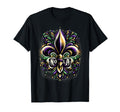 Mardi Gras Paint Splatter Fleur De T-Shirt - Minimalist Print for Adults - T-Shirt, Sweatshirt, Hoodie