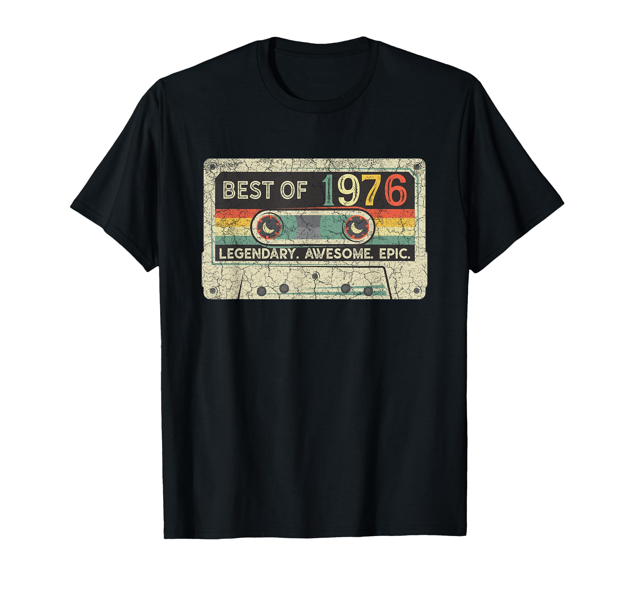 1976 Cassette Tape 46Th Birthday T-Shirt - Fun Novelty Design for Adults - T-Shirt, Sweatshirt, Hoodie