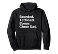 Cheer Dad Cheerleading Bearded And Hoodie - Minimalist Print for Adults - T-Shirt, Sweatshirt, Hoodie