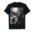Akita Dad Funny Horror Mens Moon Selfie T-Shirt - Unique Graphic for Adults - T-Shirt, Sweatshirt, Hoodie