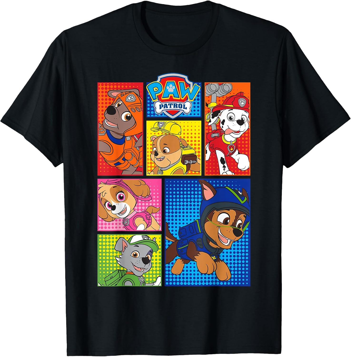 Group Shot of Pups in Shapes - Adult & Kids T-Shirts, Sweatshirts & Hoodies apparel design preview 1